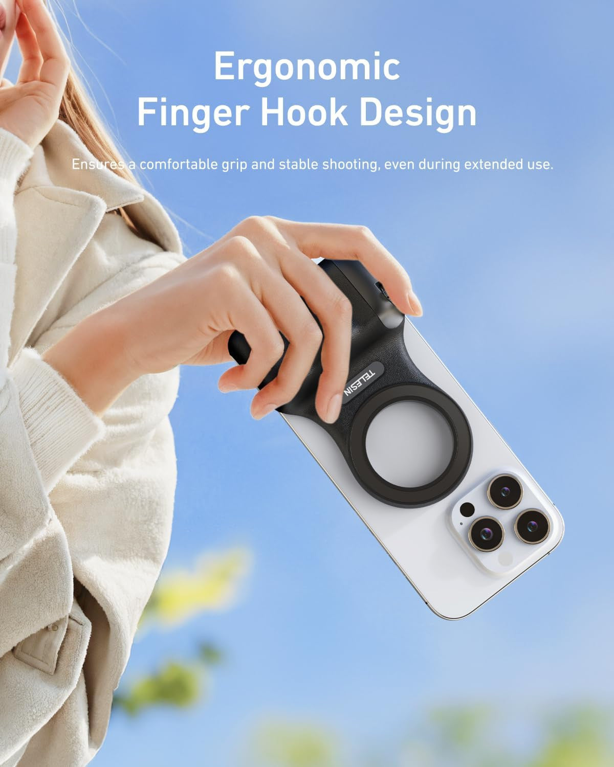 Fun Shot Magnetic Phone Camera Grip+ C03 Magnetic Selfie Light Creator Kit Compa