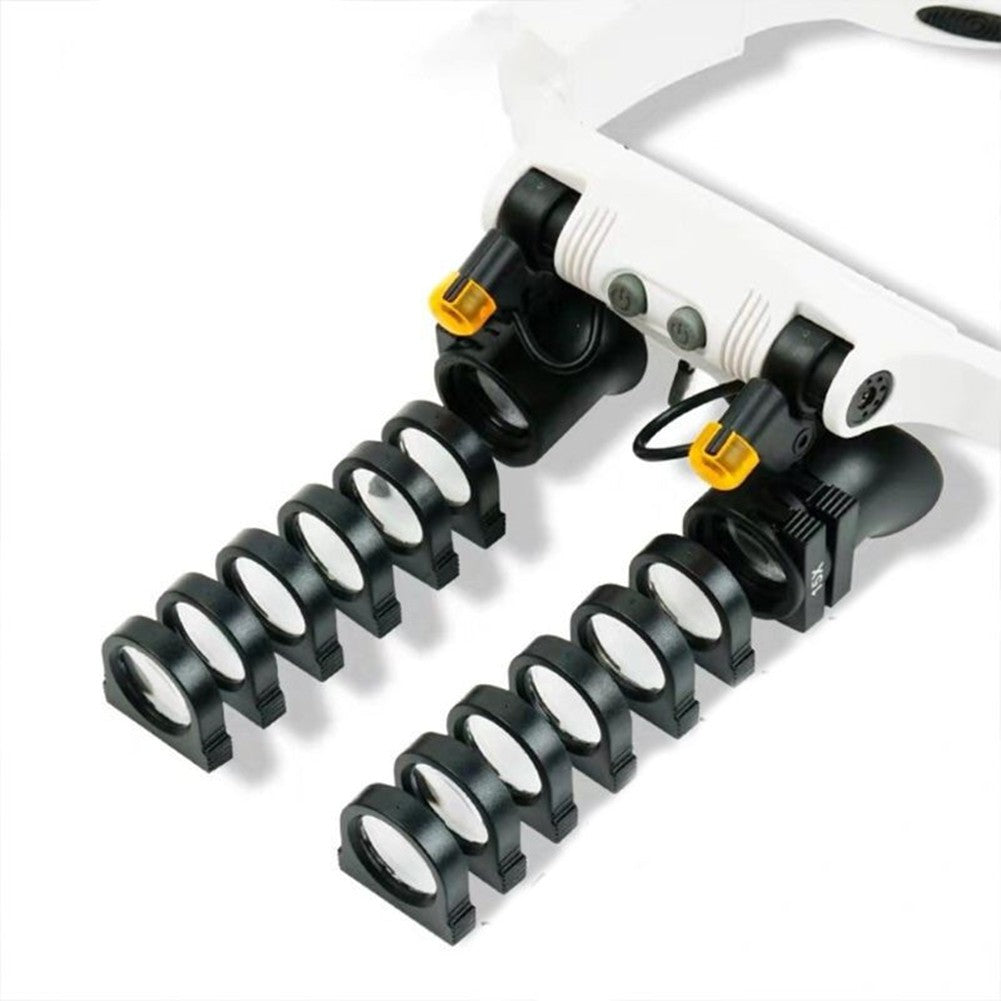 3/4/5/6/7/10X Adjusting LED Light Headband Magnifying Glasses Eye Magnifier Tool