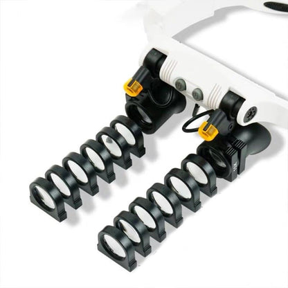 3/4/5/6/7/10X Adjusting LED Light Headband Magnifying Glasses Eye Magnifier Tool