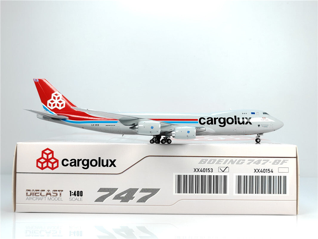 1:400 JC Wings CARGOLUX BOEING B747-8F Passenger Airplane Diecast Aircraft Model