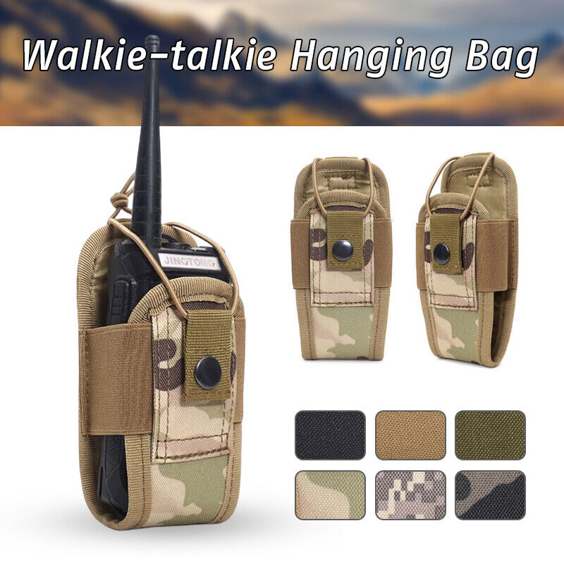 Tactical Molle Radio Walkie Talkie Pouch Waist Bag Holder Pocket Interphone Bag