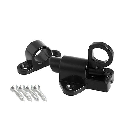 Black Aluminium Alloy Spring Door Lock with Automatic Locking Mechanism A