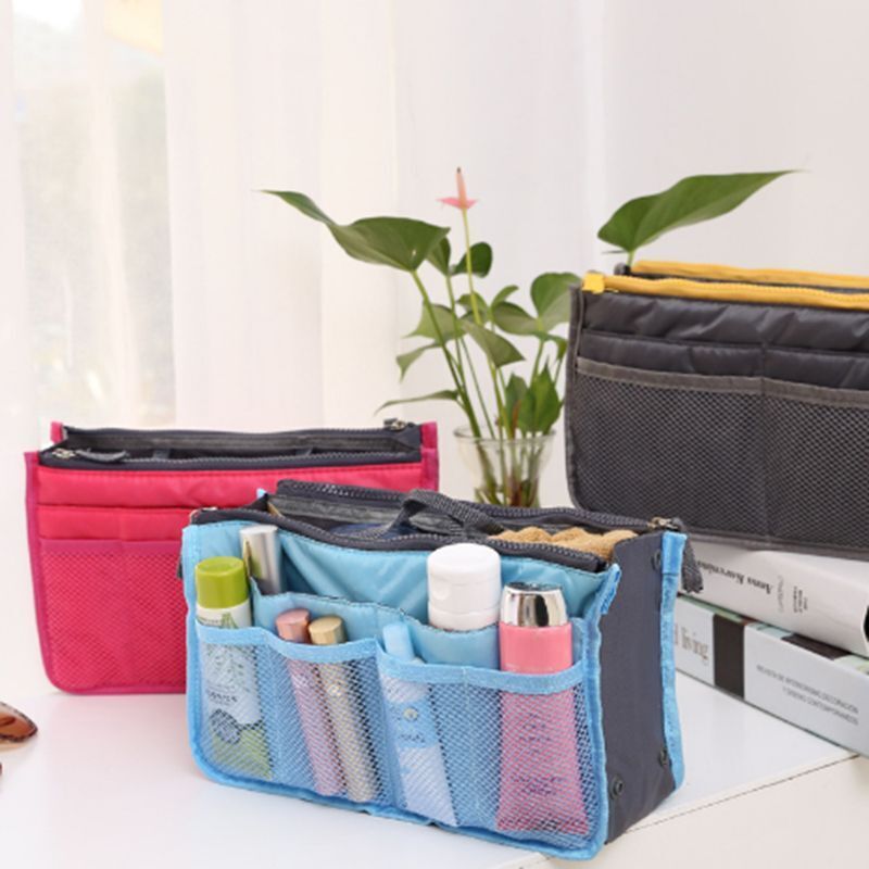 Bag Nylon Travel Insert Organizer Handbag Purse Large Liner Makeup Cosmetic Bag