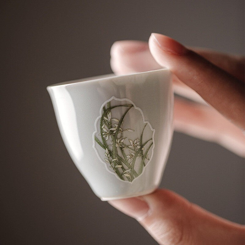 Chinese Style Celadon Tea Cup Handmade Kung Fu Tea Set Tea Cup Tea Set