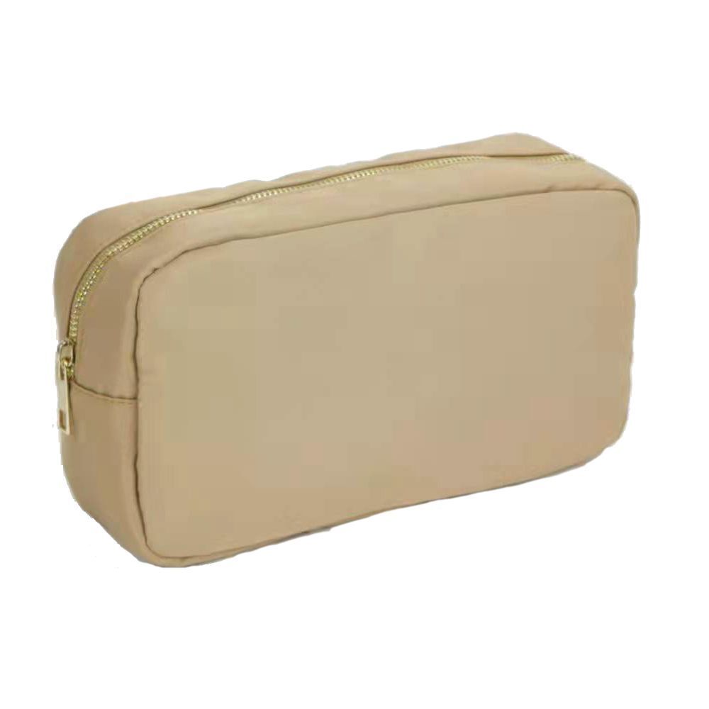 Mini Embroidery Patch Toiletry Pouch Waterproof Storage Nylon Travel Makeup Bag