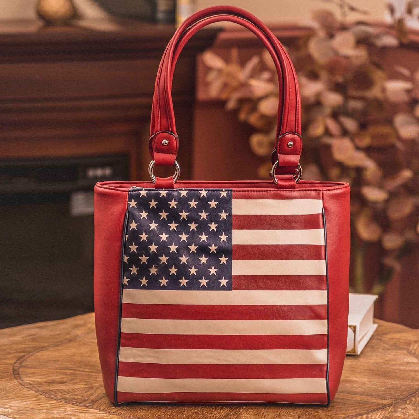 American Flag Stars and Stripes Crossbody Handbag Women Purse Shoulder Bag