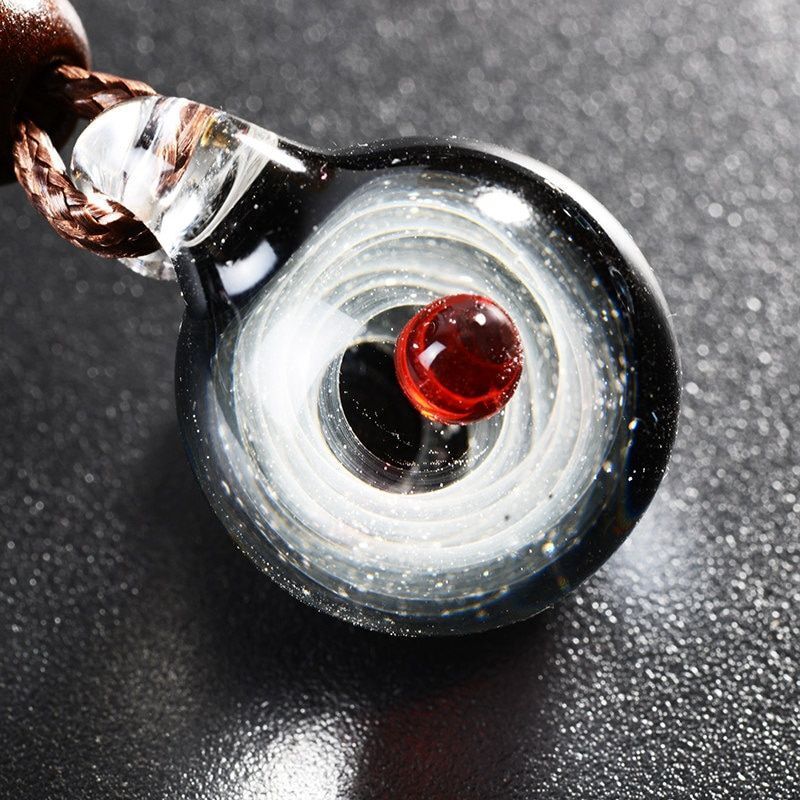 Necklace Pendant Nebula Cosmic Handmade Galaxy Men Women Jewelry 45cm Glass Rope