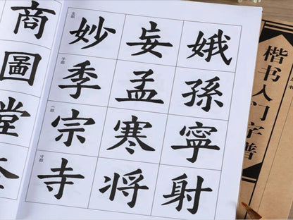 Chinese Calligraphy Book Kai Shu Album of Basic Words By Regular Script Copybook