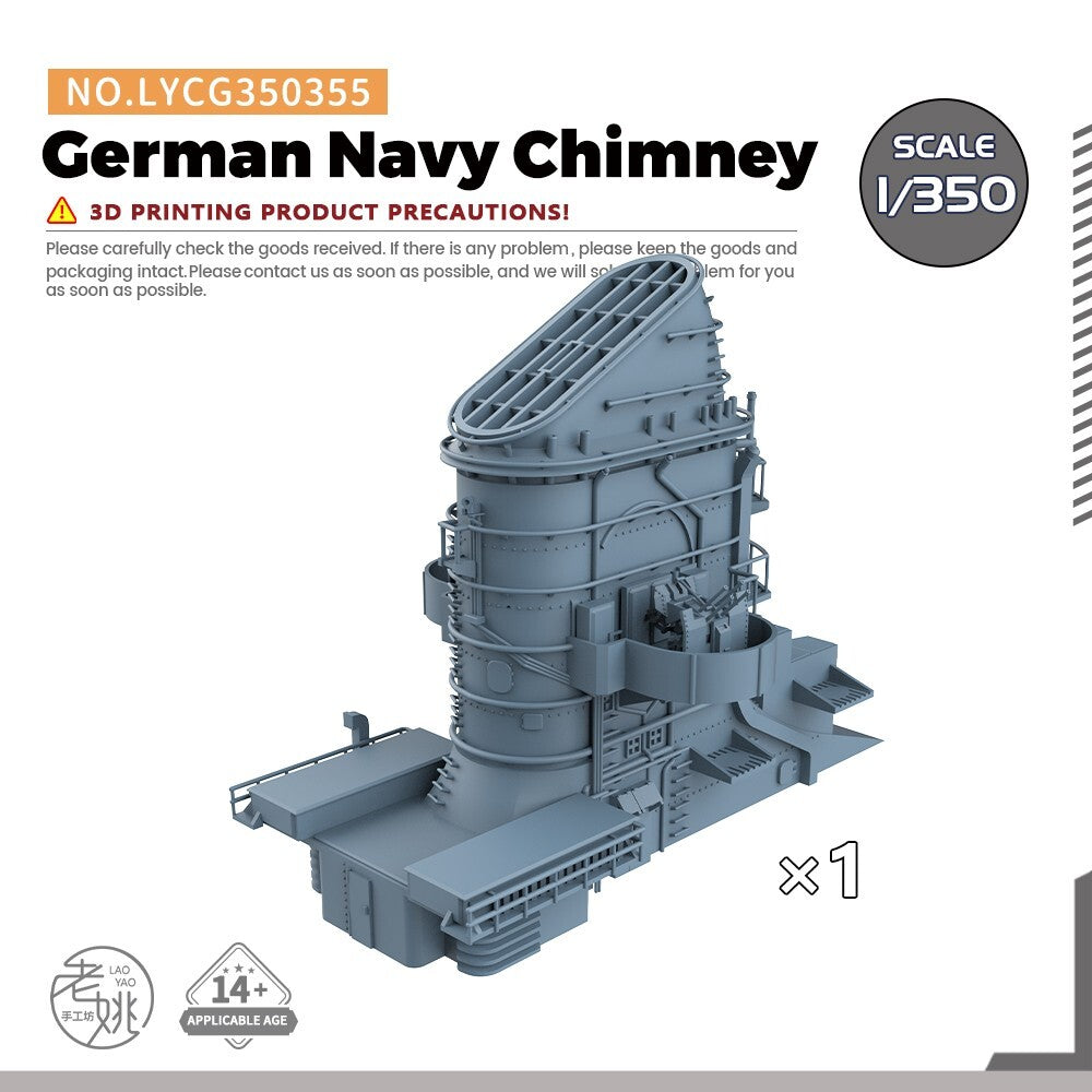 Yao's Studio LYCG350355 1/350 Model Upgrade Parts German Navy Chimney
