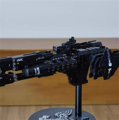 Halo Spaceship Spacecraft Model Battles Ship W Base Resin Figure Painted Toy