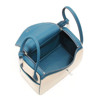 Handbag Bags Luxury Real Leather Bag Canvas Shoulder Purse 26*14*19 /30*16*21 CM