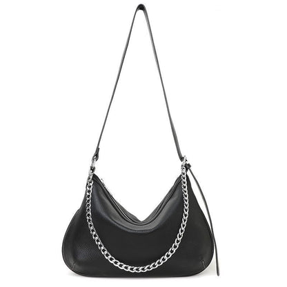 Genuine Leather Messenger Bag Chain Shoulder Bag High Quality Cowhide Handbag