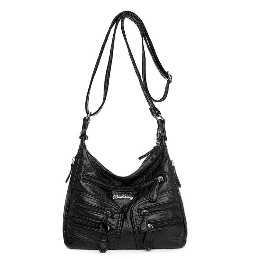 Shoulder Bag Casual Women Bag Leather Crossbody Multi-pocket Ladies Pocket