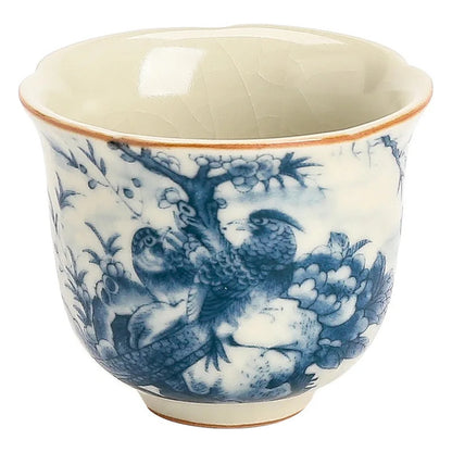 Ceramic Ru Kiln Tea Cup Kung Fu Teaset Home Personal Cup Tasting Cup Master Cup