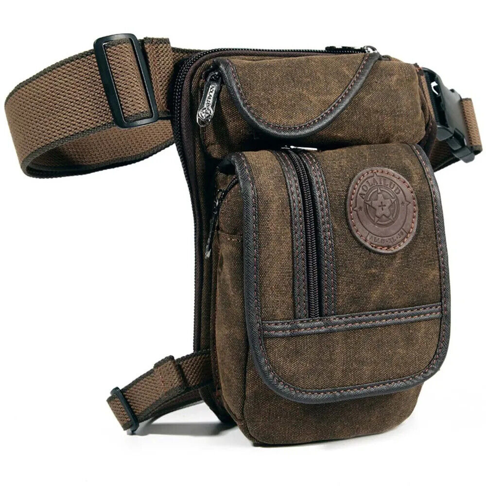 Men Drop Leg Bag Waist Cross Body Outdoor Sports Male Belt Hip Bags