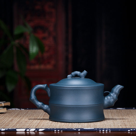 Tea Pot 300cc Real Yixing Zisha Azure Clay Tea Pot Yixing Bamboo Black Tea Pots