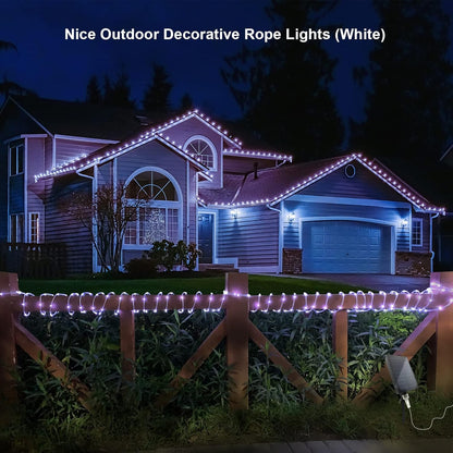Solar Rope Lights Outdoor Waterproof 66ft 200LED Tube String Lights for Yard