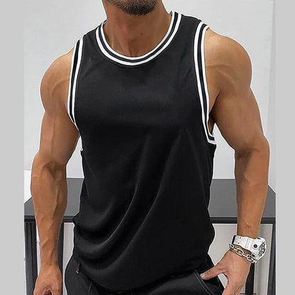 Men's Sleeveless Muscle Tank Top Shirt Arm Top Tank Top Fitness Bib Shirt GYM