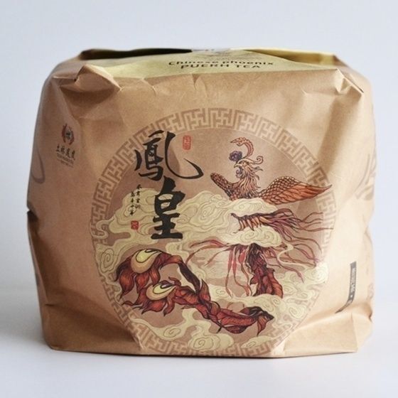 2018 TuLin Phoenix Ripe Puer Tea "China Feng Huang" Pu Er Shu Pu-erh Tea 357g