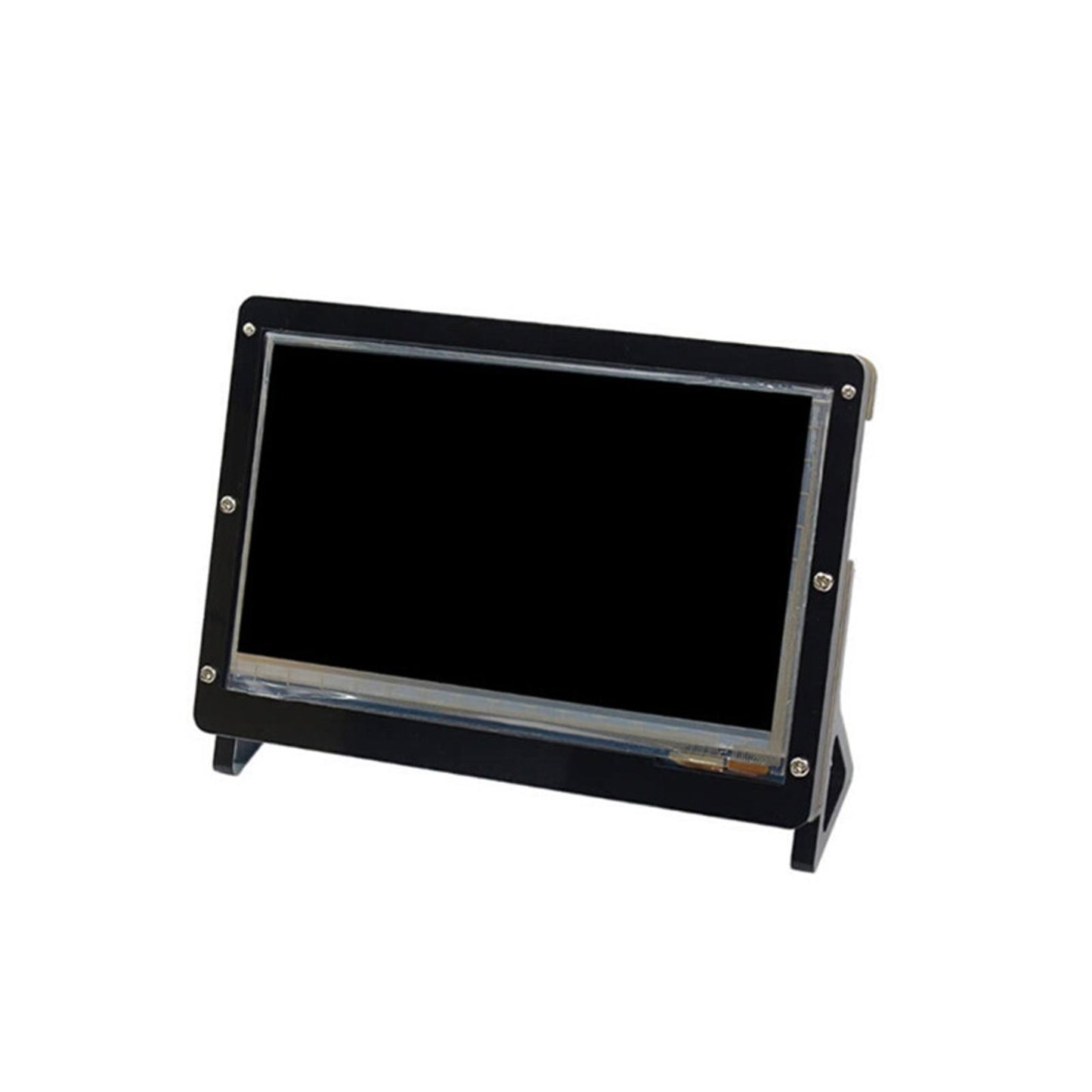 Black Front & Back Shell + Base + Screws For Raspberry Pi 2 B 7 inch LCD Screen