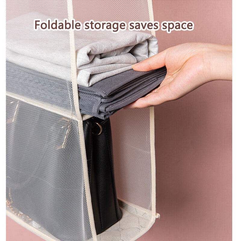 2/4Pcs Hanging Handbag Organizer Wardrobe Purse Bag Closet Storage Holder AU
