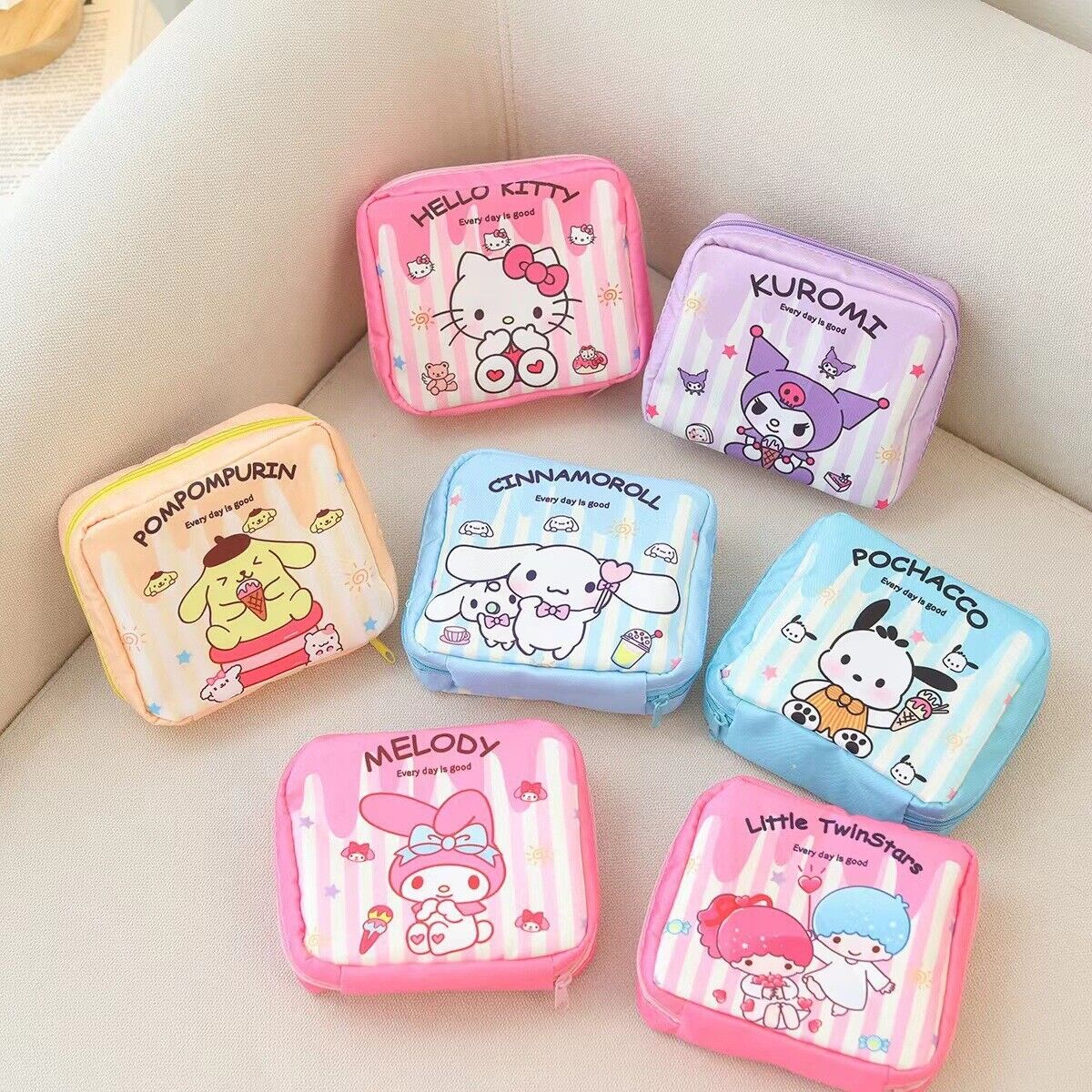 Girls' Portable Cute Jewelry Storage Bag Sanitary Cotton Storage Bag
