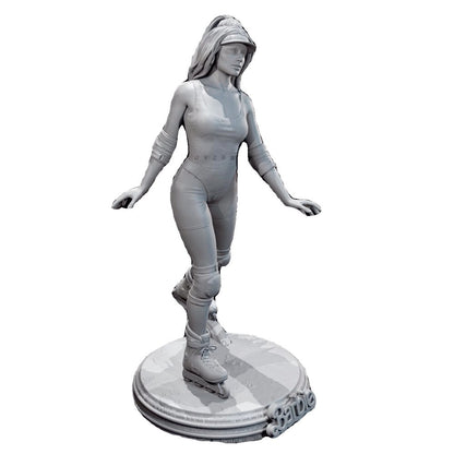 50mm resin figure model kit Pulley Girl 3D Printing Unpainted Unassembled