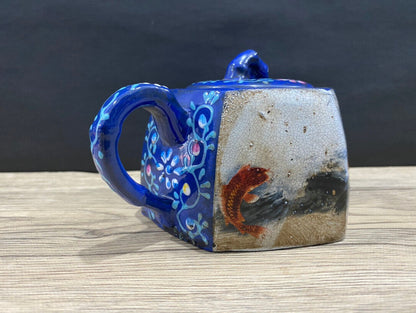 Chinese Yixing Zisha Clay Handmade Exquisite Teapot（六方全彩 底款：杨彭年）