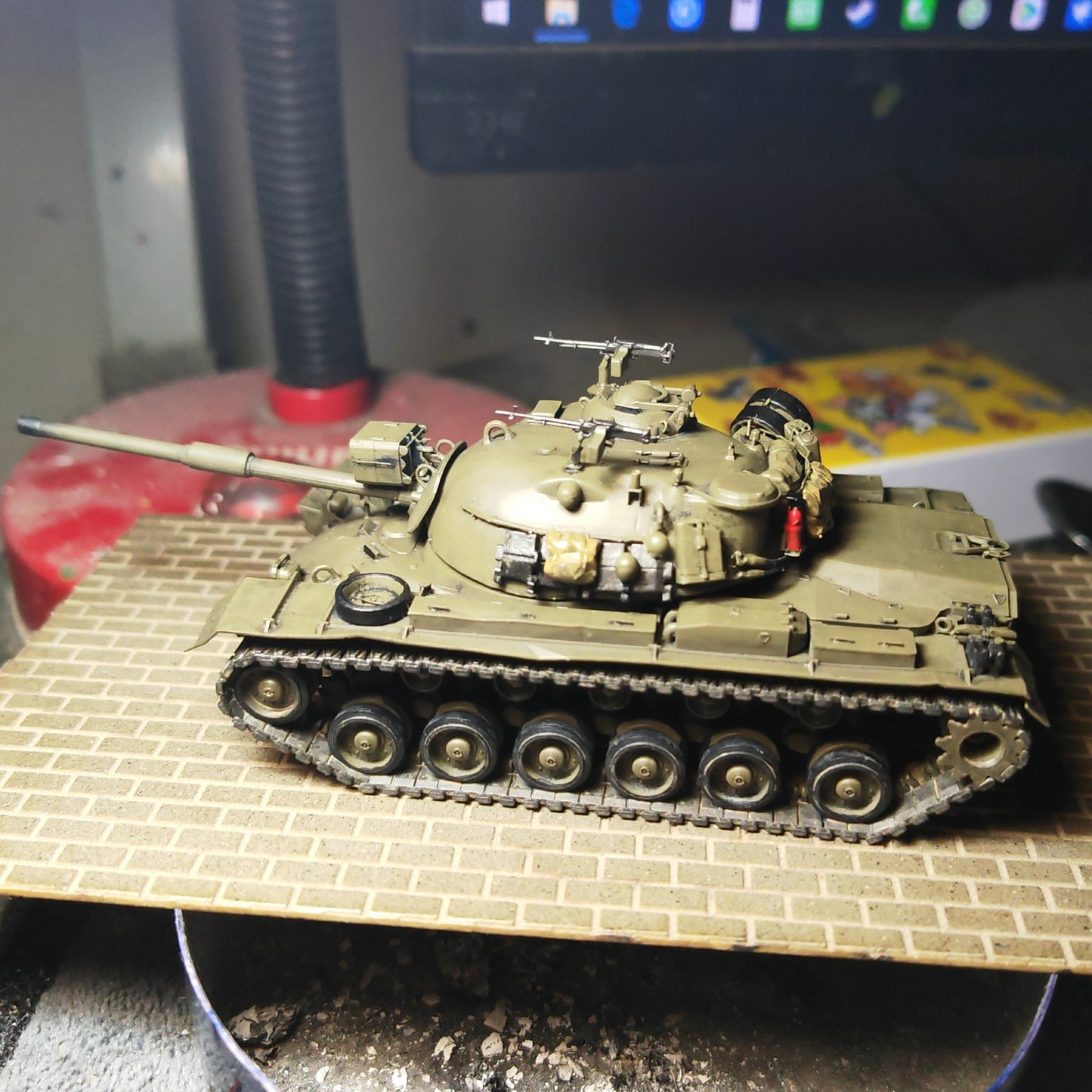 3D Printed 1/72 American M48A5 Tank Finished Product