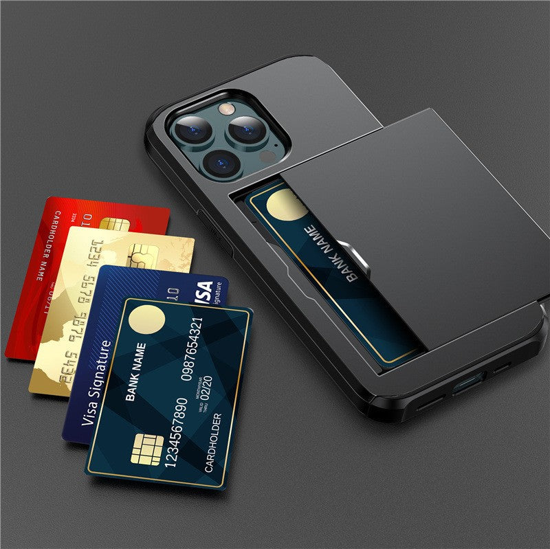 For Apple iPhone12/13/14/15/16/17 Plus/Pro/Pro Max Case Card Wallet Slot