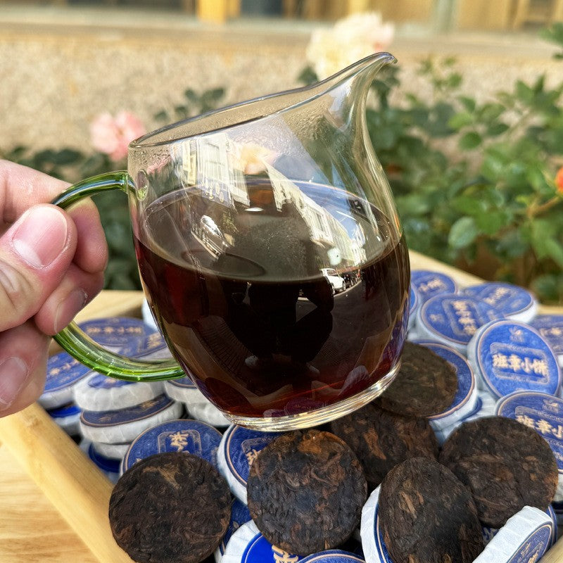 500g Menghai Ban Zhang Old Tree Ripe Pu'er Bulk Mini Tea Cake Yunnan Qizi Cake