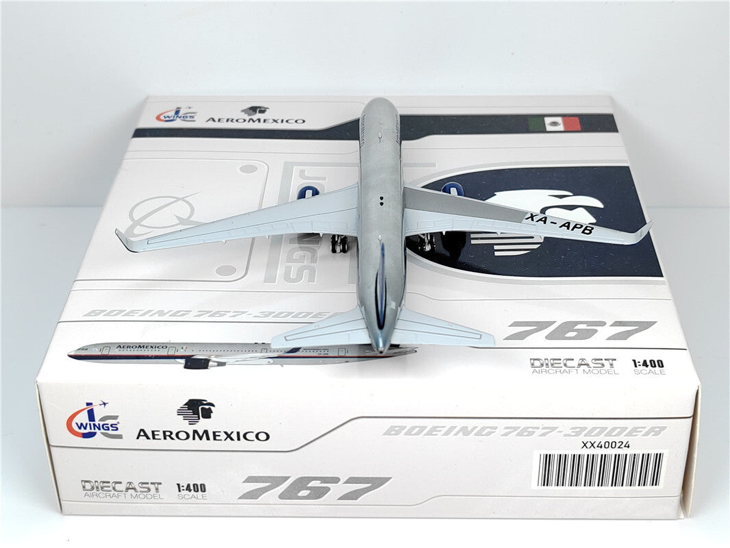 1:400 JC Wings AEROMEXICO BOEING B767-300ER Passenger Airplane Diecast Model