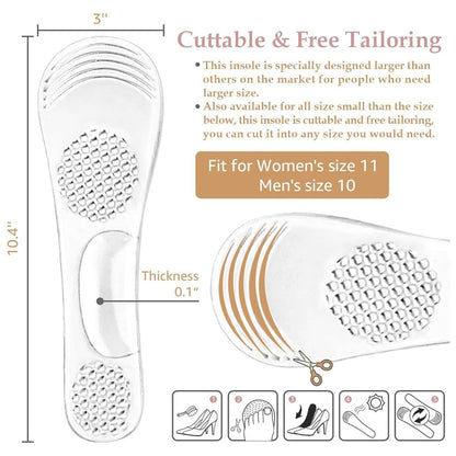 Ladies High Heels Insoles Cuttable High Heels Silicone Insoles Men And Women