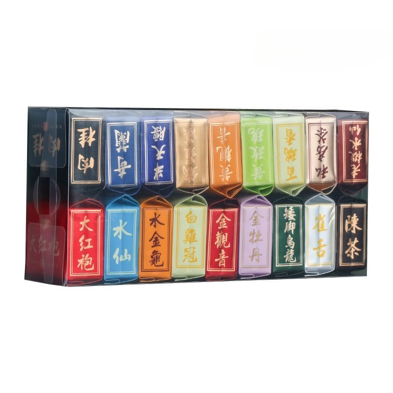 18 Kinds Wuyi Oolong Tea Rock Tea Rougui Da Hong Pao Tea144g Shuixian Qilan Box