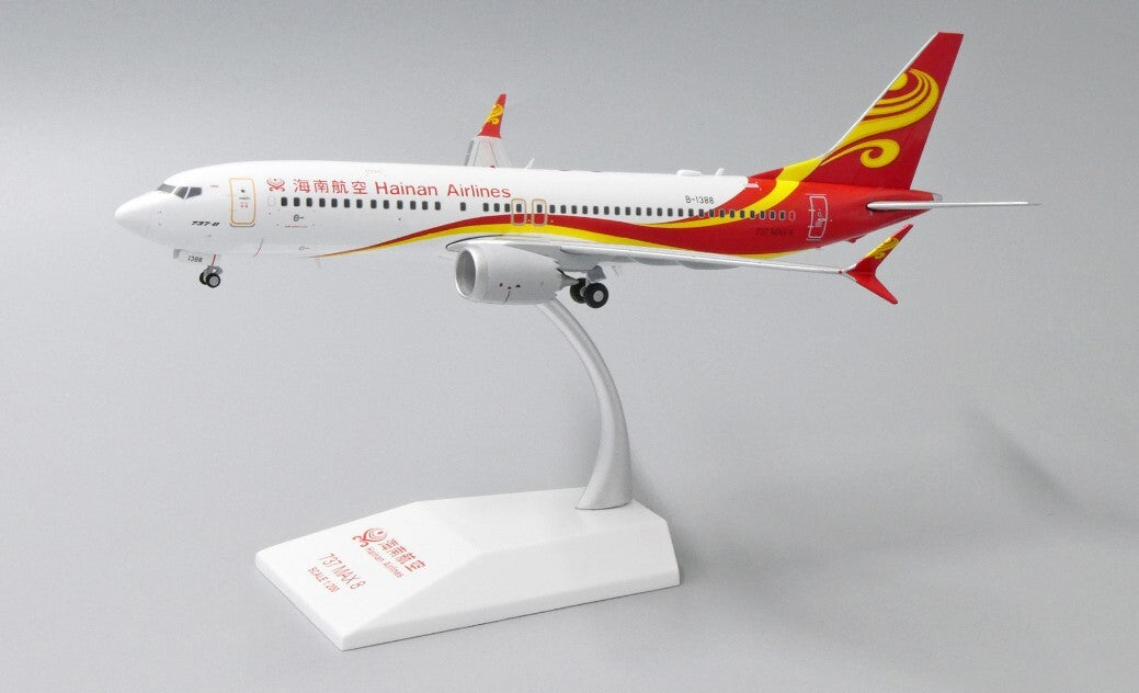 1:200 JC Wings Hainan Airlines B737 Max8 Passenger Plane Diecast Aircraft Model