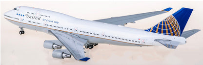 1:200 JC Wings United Airlines Boeing 747-400 Airplane Diecast Aircraft Model