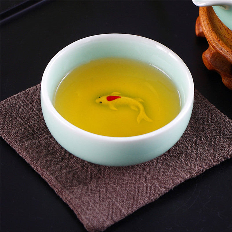 1pc Porcelain tea cup relief cup of tea Chinese tea cup ceramic cups creative