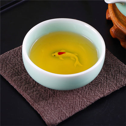 1pc Porcelain tea cup relief cup of tea Chinese tea cup ceramic cups creative