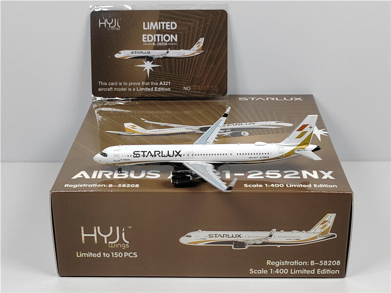 HYJLwings STARLUX For Airbus A321-252NX B-58208 LTD 1/400 DIECAST Aircraft Model