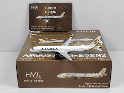 HYJLwings STARLUX For Airbus A321-252NX B-58208 LTD 1/400 DIECAST Aircraft Model