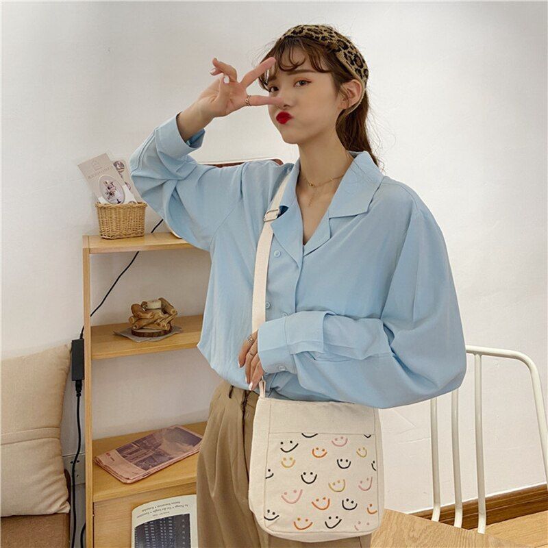 Women Crossbody Bag Classic Cute Shopping Shoulder Bags Casual Canvas Polyester