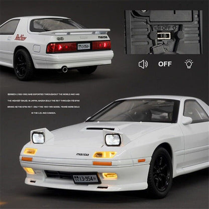 1:24 Mazda RX7 Druckguss Modellauto Legierung Sportwagen Spielzeug Fahrzeug Geschenksammlung-