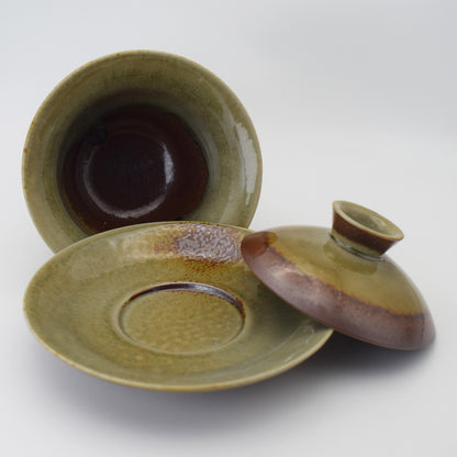 Teaset Ceramic Gaiwan Jingdezhen Craft Porcelain Tureen Covered Bowl Saucer Gift