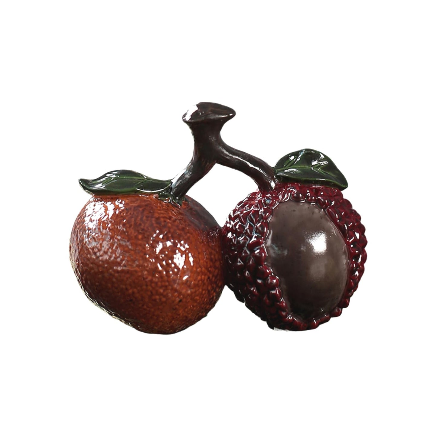 Fruit Color Change Resin Tea Pet 8.5cm 3.4in Tea Play Kung Fu Tea Set Decoration