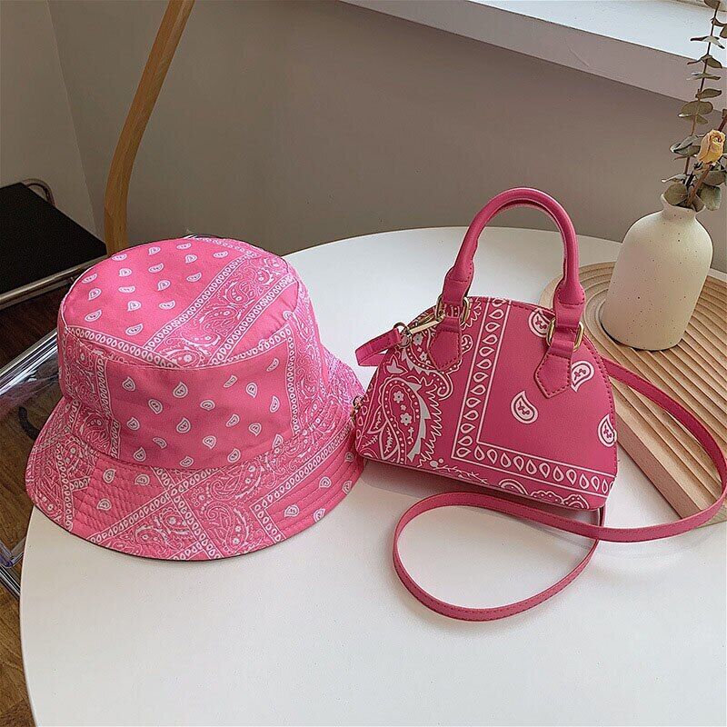 PU Leather Small Crossbody Shoulder Bag Women Handbags Ladies Flower Hats
