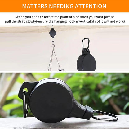 3PCS Gardening Plant Hooks Retractable Elevating Hanging Basket Bird Cage Bird