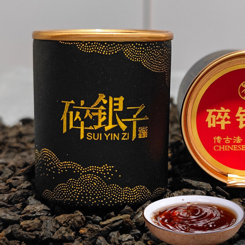30g Small Can of Crushed Silver Tea Fossilized Ripe Pu-erh Tea Ripe Tea 糯米香特级茶叶