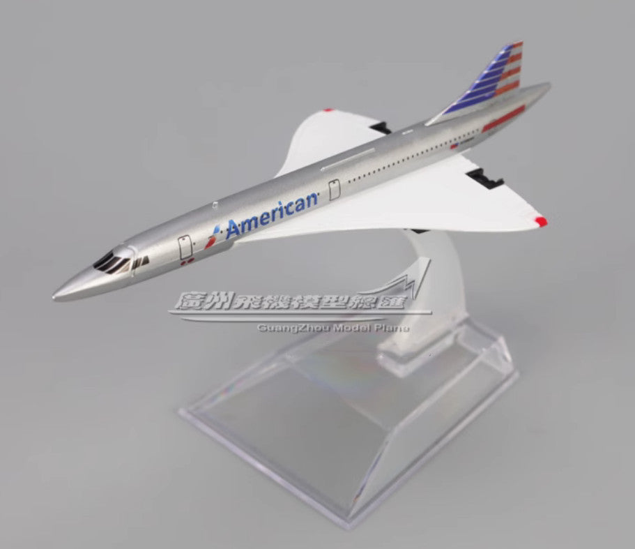 16cm American Concorde Passenger Airplane Diecast Aircraft Metal Plane Model
