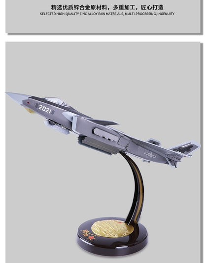 1:36 54CM CHINA J-20 Stealth Fighter Plane Jet Diecast Military Aircraft Model