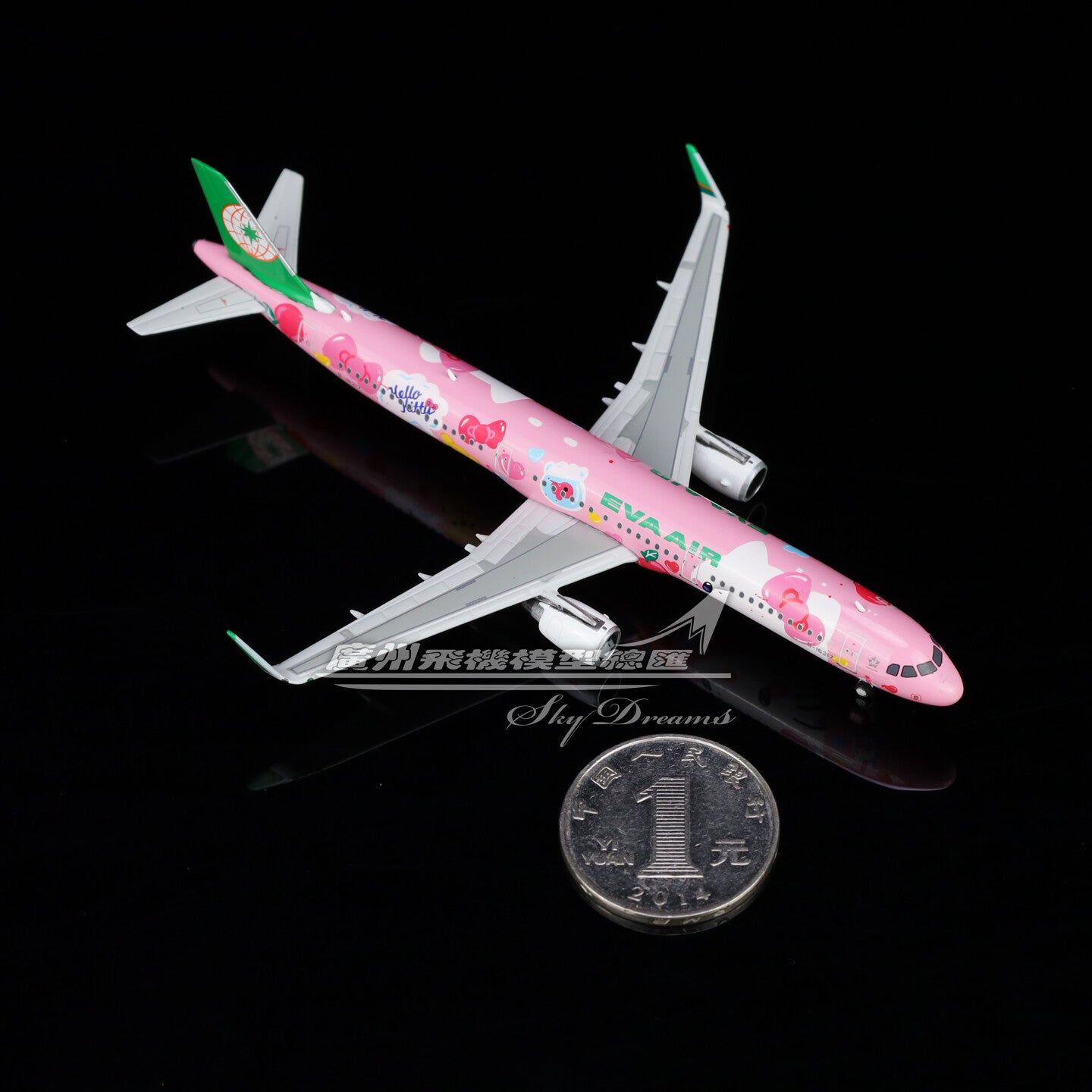 1:400 Phoenix EVA AIR AIRBUS A321 Passenger Airplane Diecast Aircraft Model